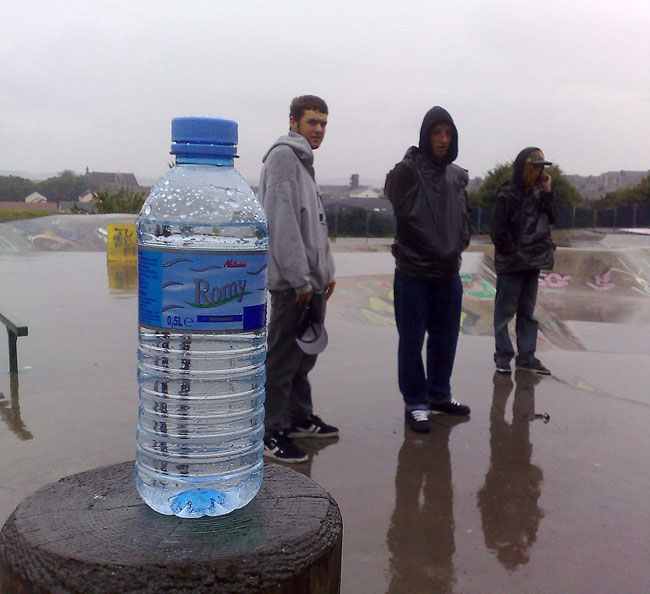 Free water, in case you get dehydrated