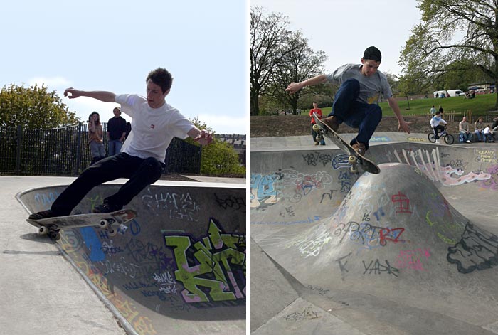 Dave grinds - Benson ollies the hip