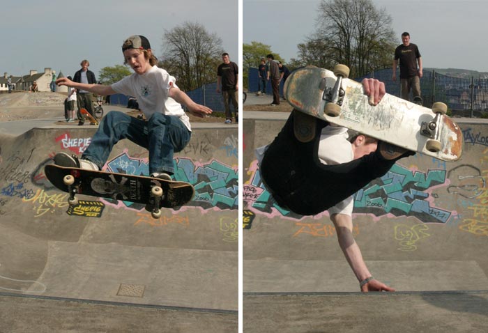 Ross ollie - Dave frontside handplant attempt