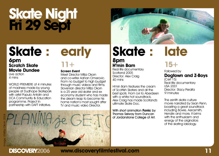 Skate film screenings at DCA